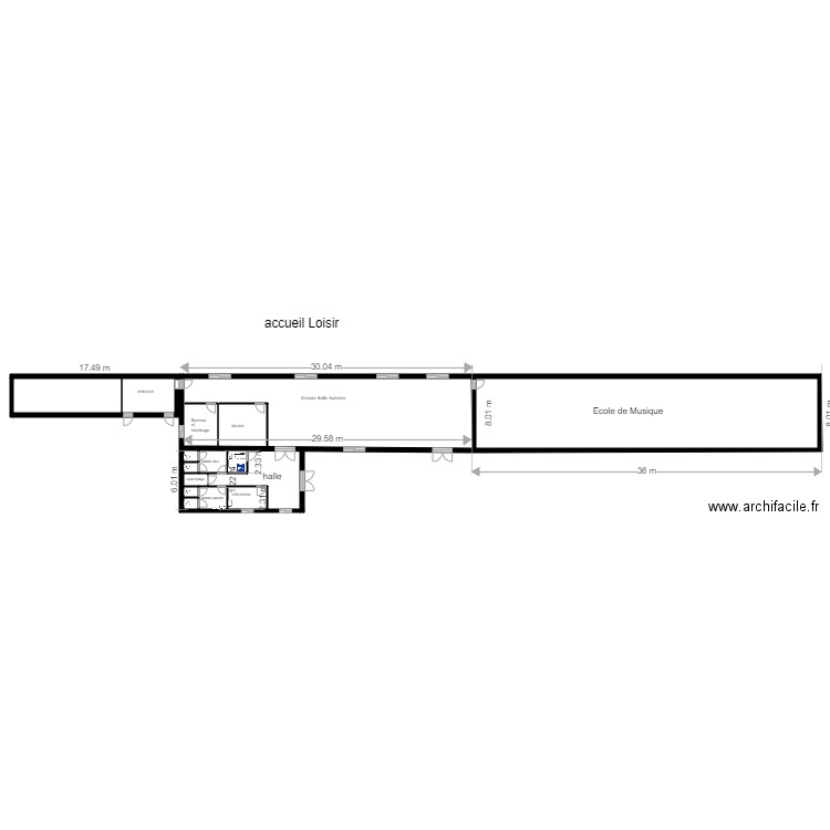 accueil loisirs. Plan de 0 pièce et 0 m2