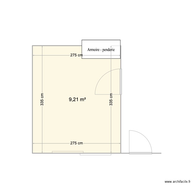 appart rosemont. Plan de 1 pièce et 9 m2