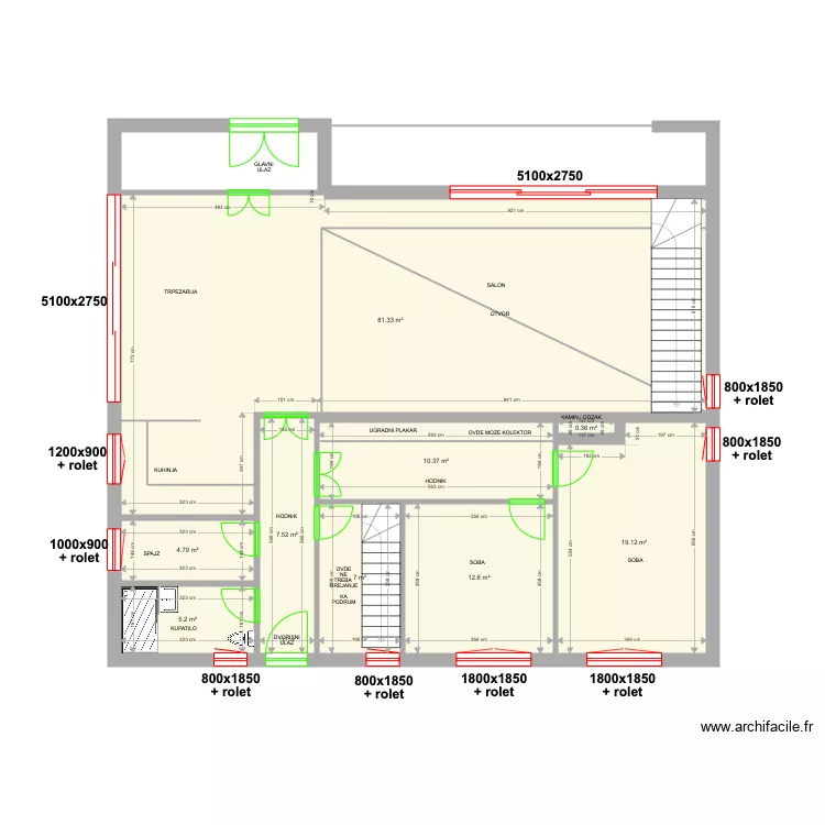 TRESNJA PRIZEM Grejanje. Plan de 