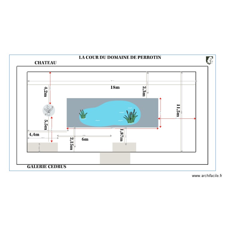 DOMAINE PEROTTIN / PATIO INTERIEUR. Plan de 0 pièce et 0 m2