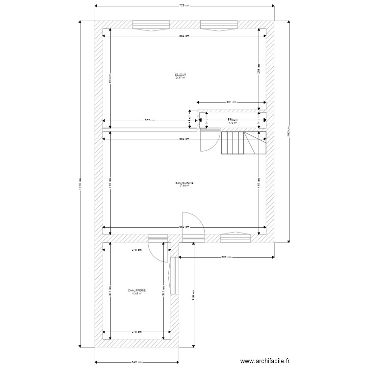 GRANDJEAN RDC. Plan de 0 pièce et 0 m2