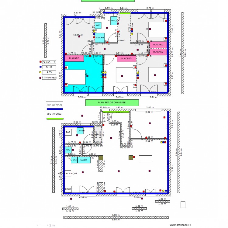 PLAN CIBERT POUR PLOMBERIE. Plan de 0 pièce et 0 m2