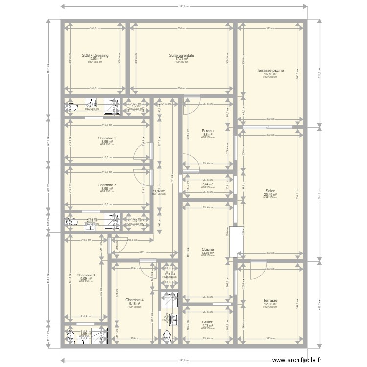 villa plain pieds janv 22 A. Plan de 0 pièce et 0 m2