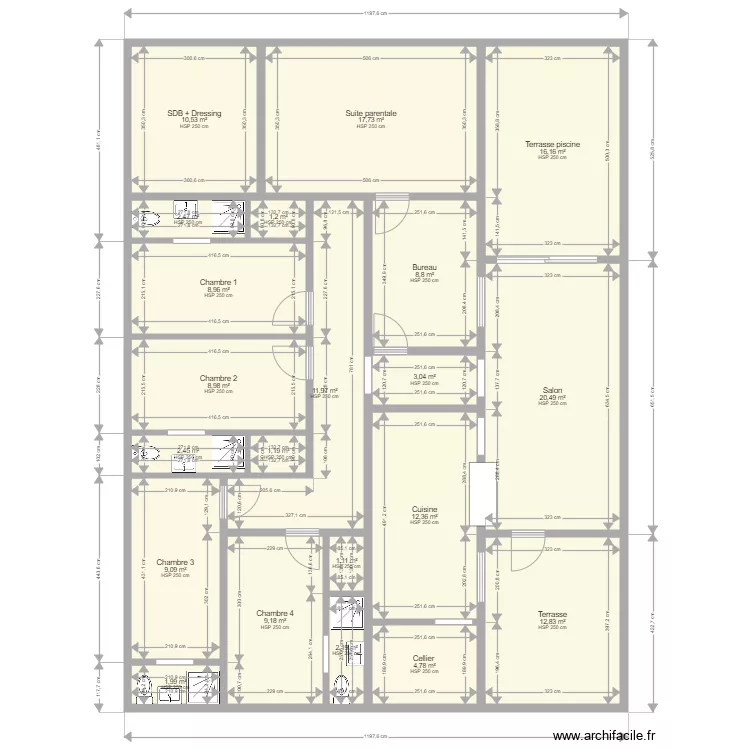 villa plain pieds janv 22 A. Plan de villa plain pieds janv 22 A. Plan de