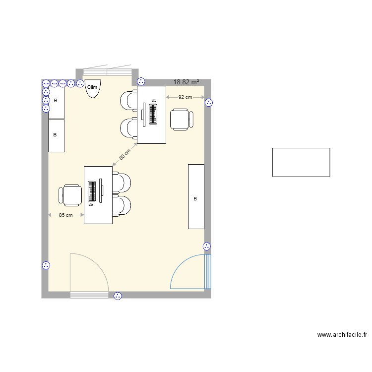 Amenagement bureaux medecins 3. Plan de 0 pièce et 0 m2