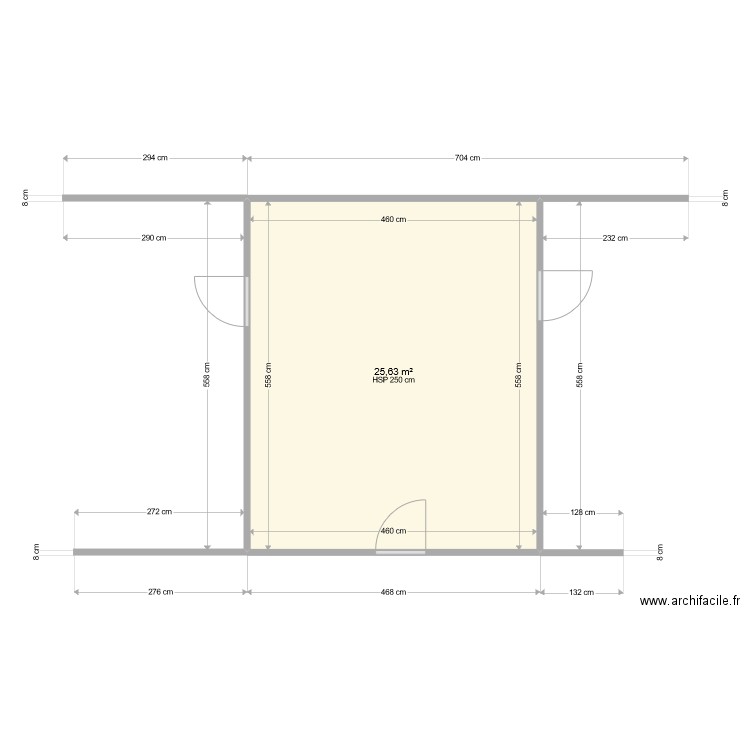 plan direction ddt. Plan de 1 pièce et 26 m2