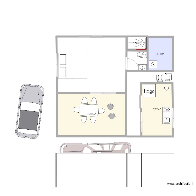 bungalow Greg EXTENSION. Plan de 0 pièce et 0 m2