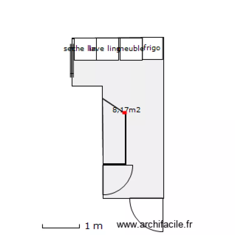 buanderie. Plan de 