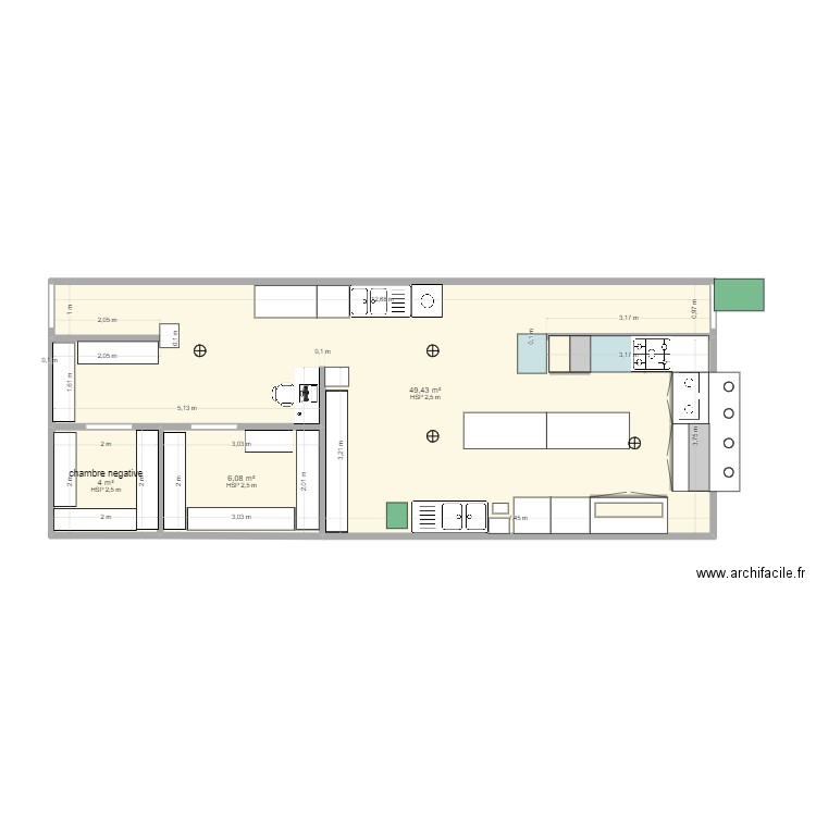 st brevin leclecr. Plan de 3 pièces et 60 m2