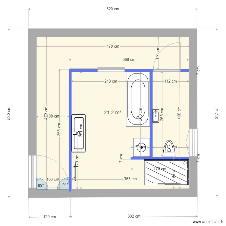 sdb vermersch. Plan de 0 pièce et 0 m2