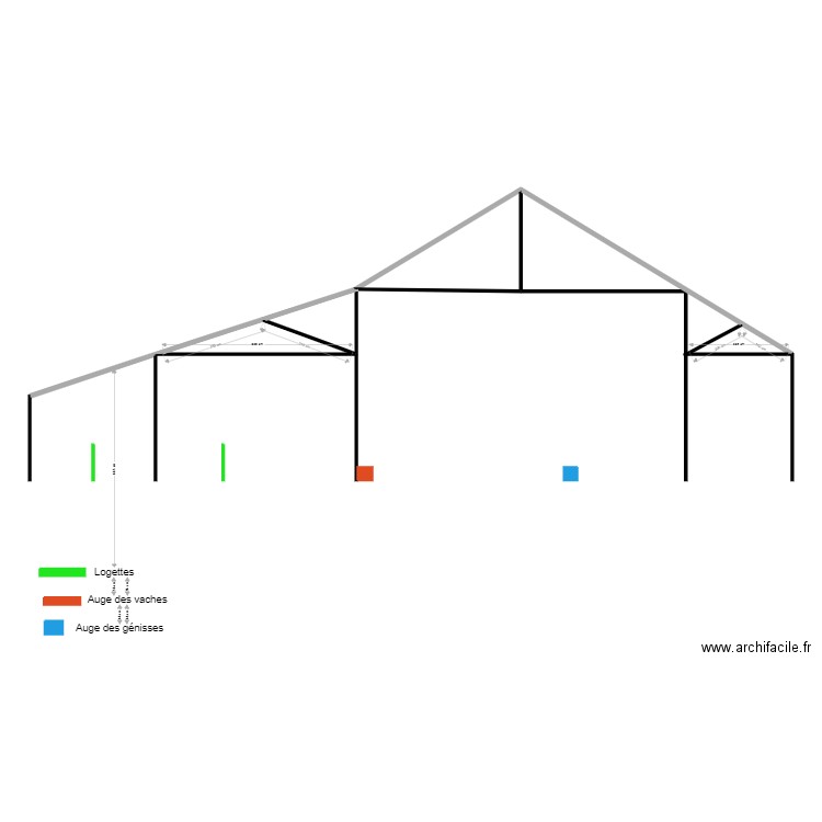 bat ver ini. Plan de 2 pièces et 5 m2