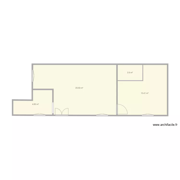 1 Appart Julian plan nu. Plan de 