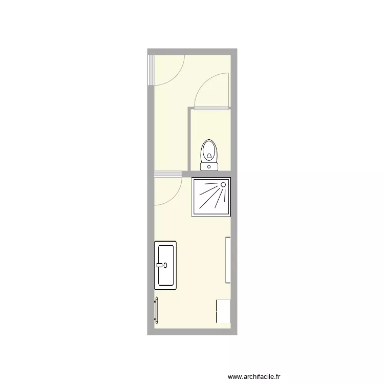 Mourot existant SDB. Plan de 