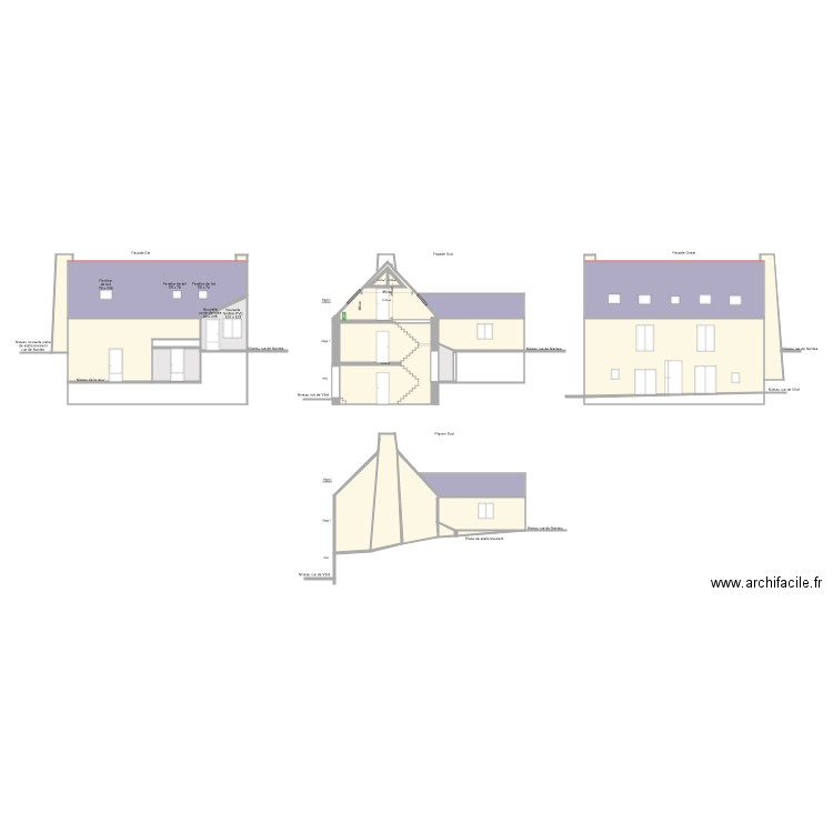 Nantes coupe brut. Plan de 0 pièce et 0 m2