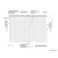 Vue de dessus toiture bac acier longueur 6 750 mm