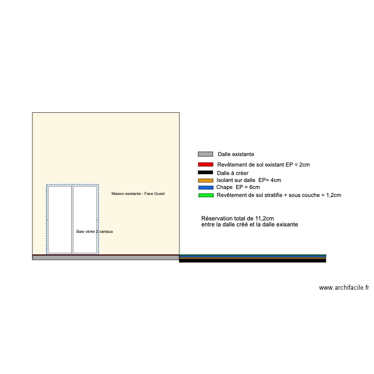 Plan de façade Ouest - Issé . Plan de 0 pièce et 0 m2