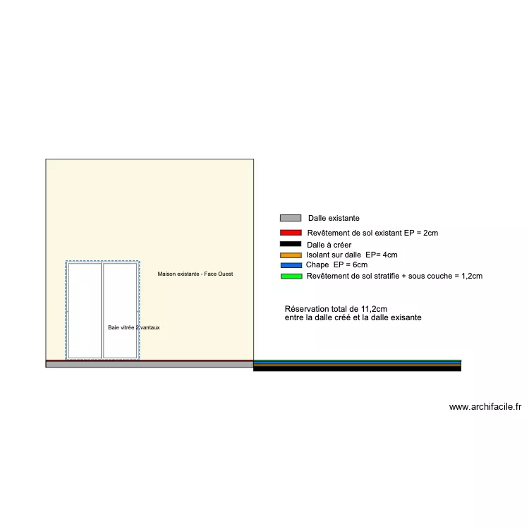 Plan de fa&ccedil;ade Ouest - Iss&eacute; . Plan de 