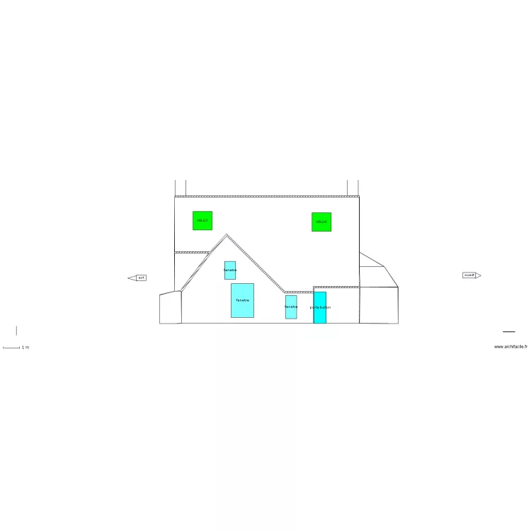 DP4 FACADE ET TOITURE AVEC VELUX. Plan de DP4 FACADE ET TOITURE AVEC VELUX. Plan de