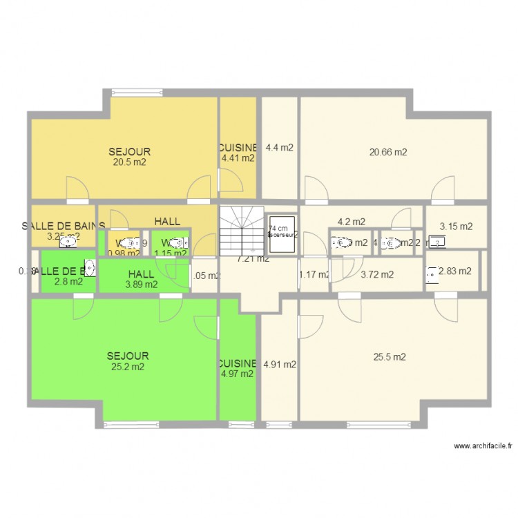 square Gille TROISIEME etage. Plan de 0 pièce et 0 m2