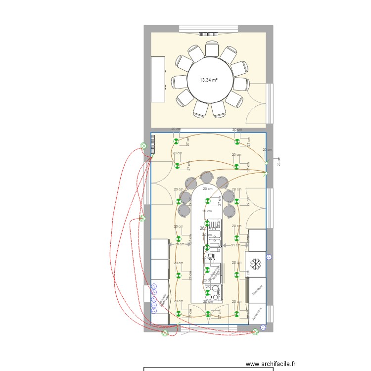 Cuisine  SàM. Plan de 0 pièce et 0 m2