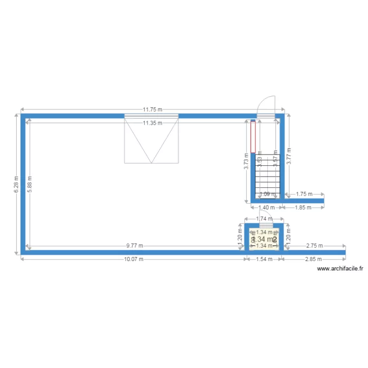 remise aniche re de chauss&eacute;e . Plan de 