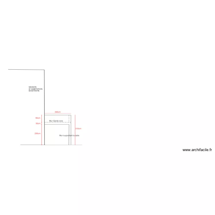 Terrasse vue Nord ouest V2. Plan de 