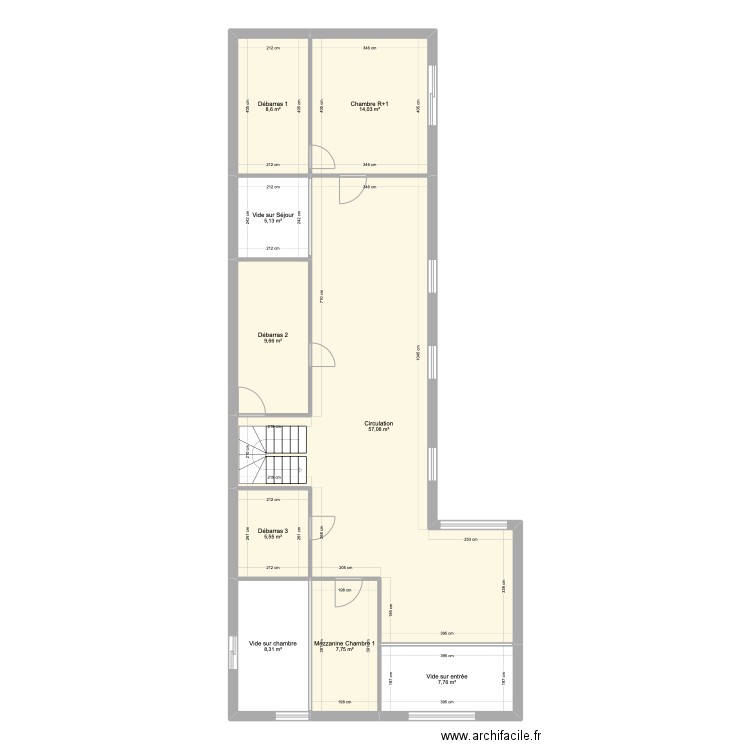 Francois Arbonne R+1. Plan de 0 pièce et 0 m2