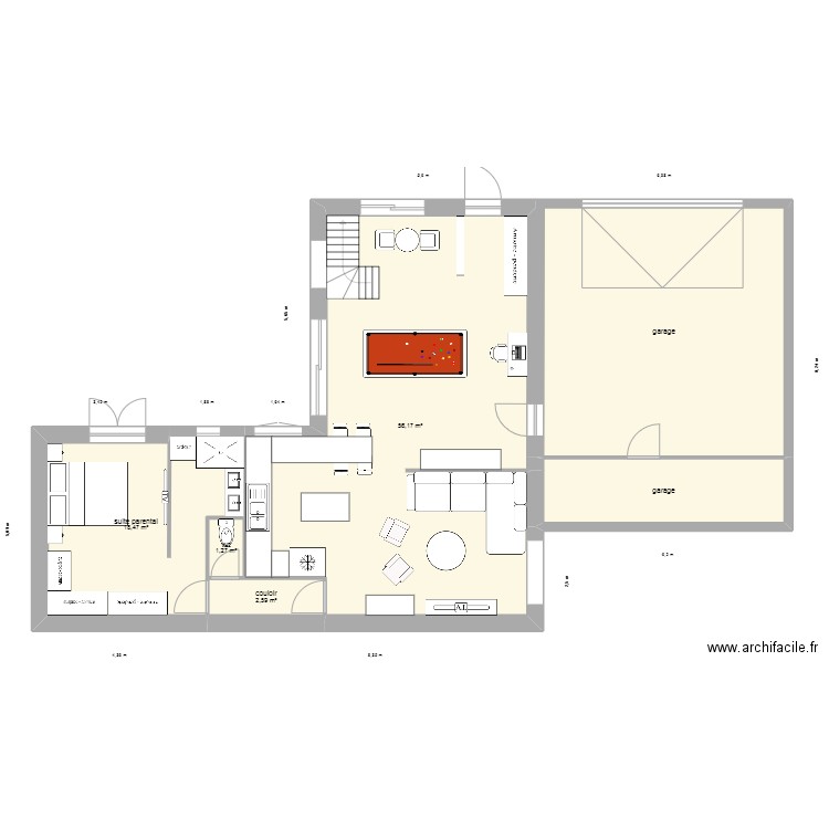 plan Roussillon 2023 3 chambre 1. Plan de 15 pièces et 174 m2