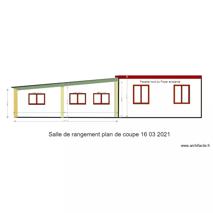Salle de rangement plan de coupe 18 03 2021. Plan de Salle de rangement plan de coupe 18 03 2021. Plan de
