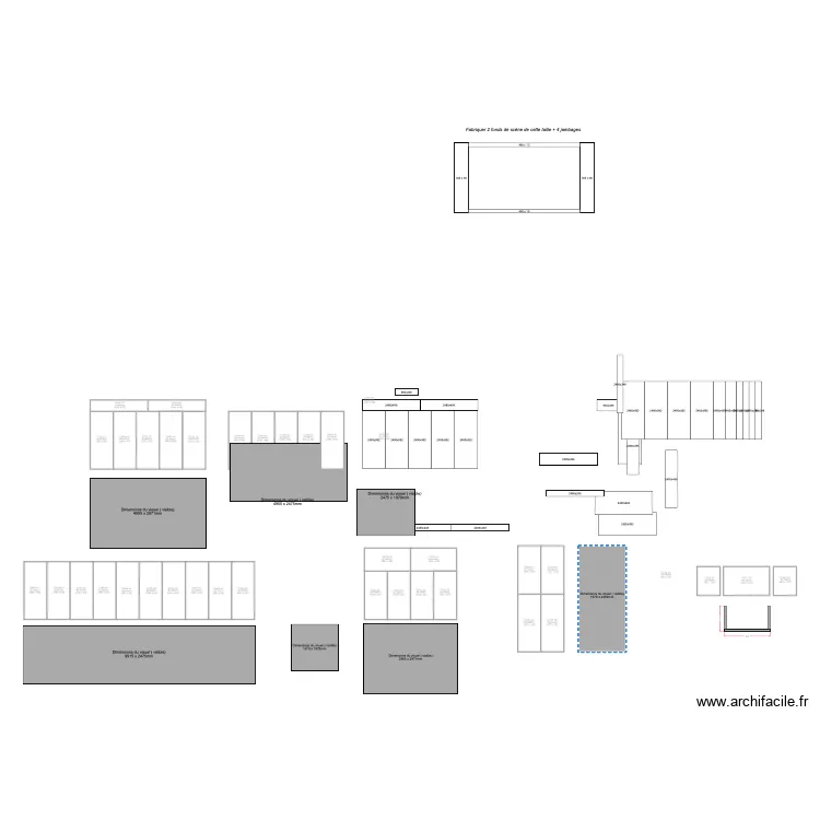 cache pupitre UNI. Plan de 