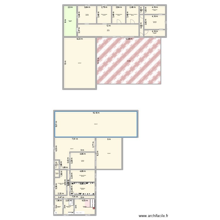 Maison de rêve. Plan de 26 pièces et 512 m2