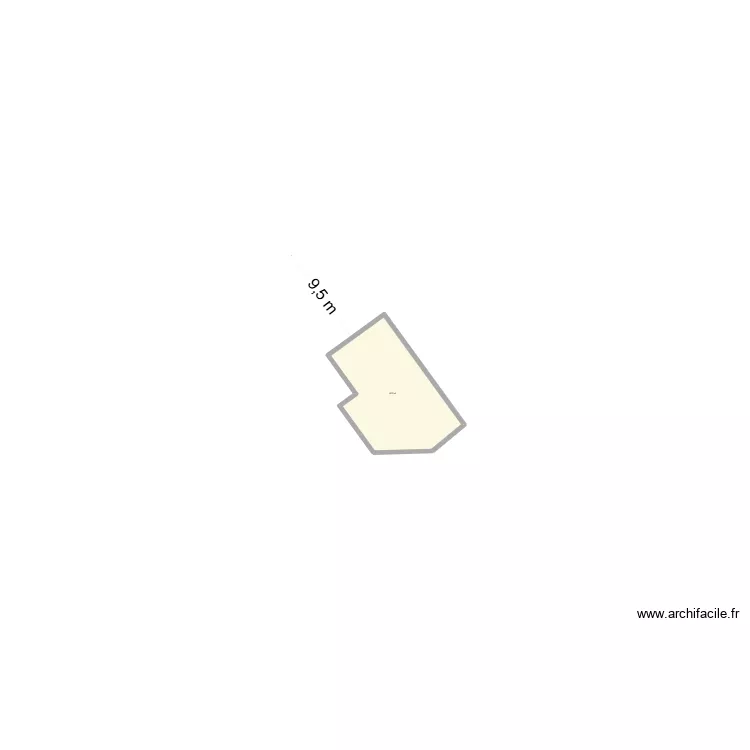Croquis lot 2 castinel. Plan de 1 Pièce et 85 m²