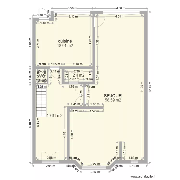 fond roy RDC. Plan de 