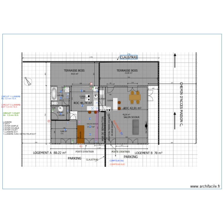 MAISON A RC LUMIERE. Plan de 0 pièce et 0 m2