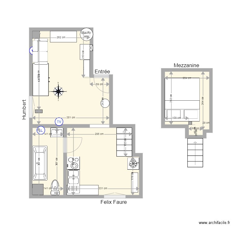 2 Humbert RBT. Plan de 0 pièce et 0 m2