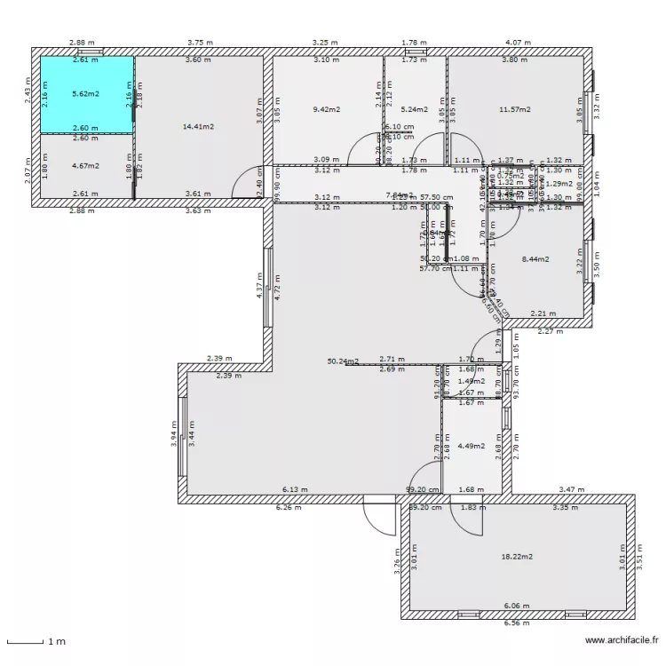 agrandissement maison avec existant avec côte. Plan de agrandissement maison avec existant avec côte. Plan de