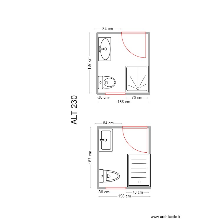 MARIA ESTHER. Plan de 1 pièce et 3 m2