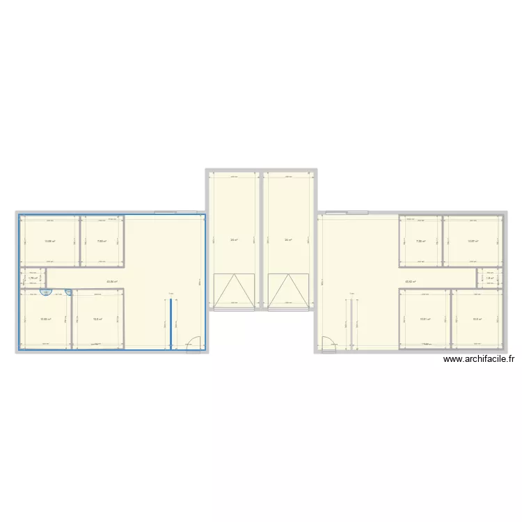 MAISON JUMELEE SENARGENT. Plan de 