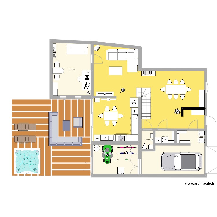 maison batz 2. Plan de 6 pièces et 110 m2