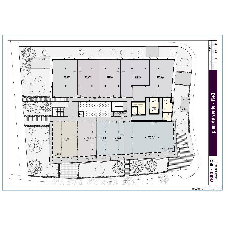 ze bureau r+3. Plan de 0 pièce et 0 m2