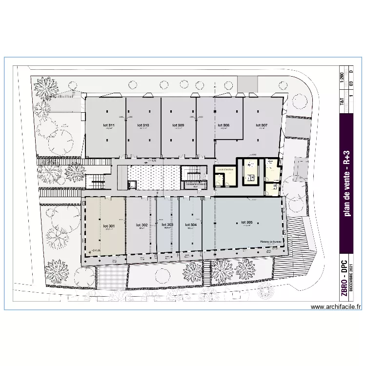 ze bureau r+3. Plan de 