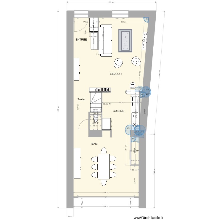 GUILLON VERNE RDC PROJET. Plan de 0 pièce et 0 m2