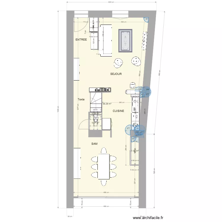 GUILLON VERNE RDC PROJET. Plan de 