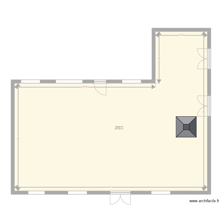 Maison Corbais. Plan de 1 pièce et 145 m2