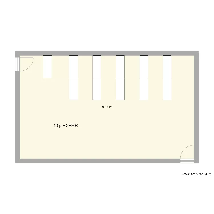 Salles enseignement classique R+2 C113 &agrave; 117. Plan de 