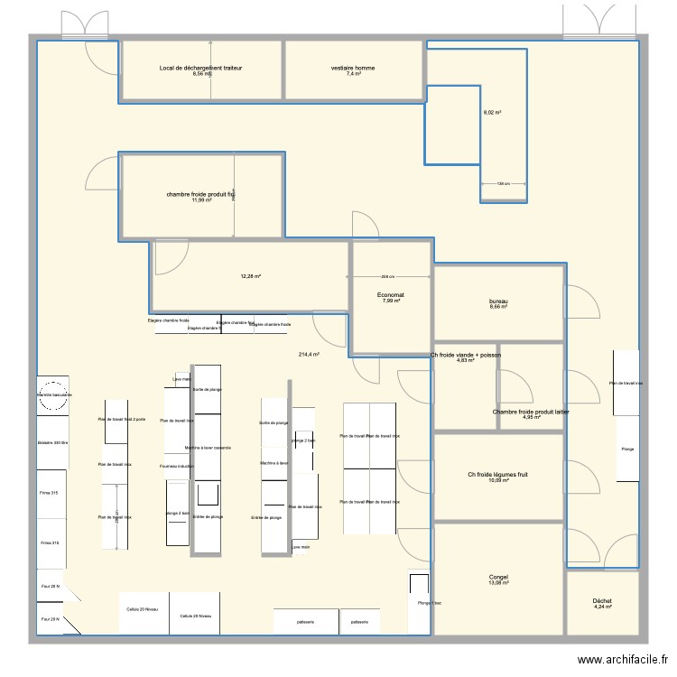 Plan base Yens Structure 12. Plan de 13 pièces et 316 m2