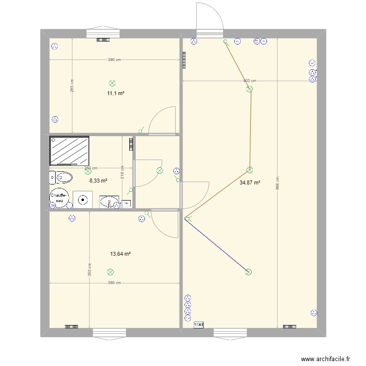Firminy R+2 70m². Plan de 0 pièce et 0 m2