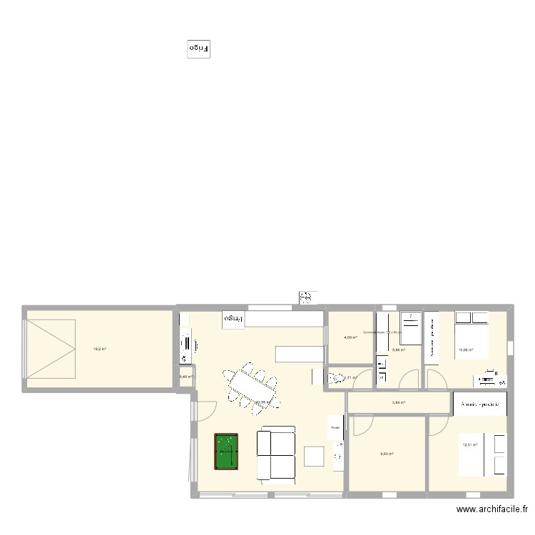 Maison v4. Plan de 10 pièces et 112 m2
