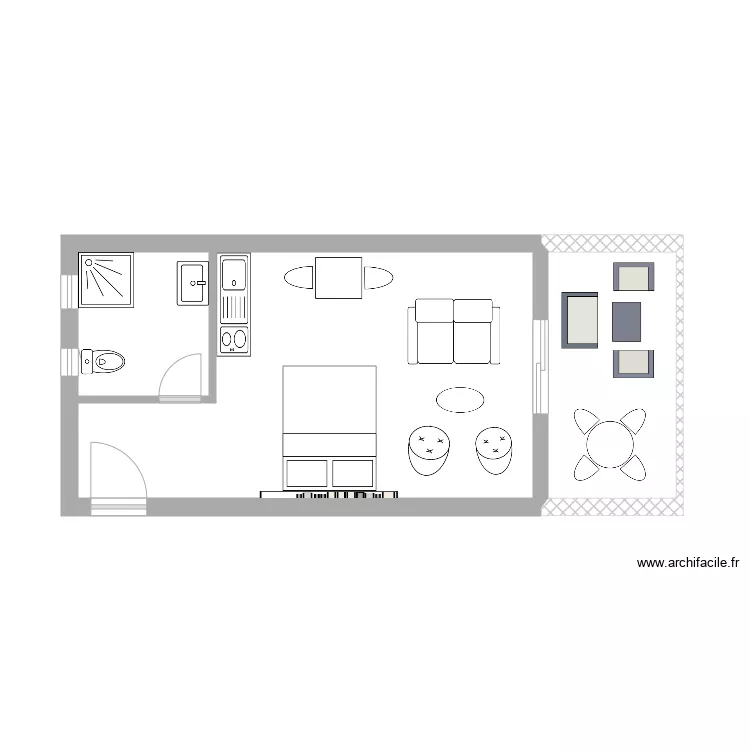 Studio N&deg;19 32 m&sup2;. Plan de 