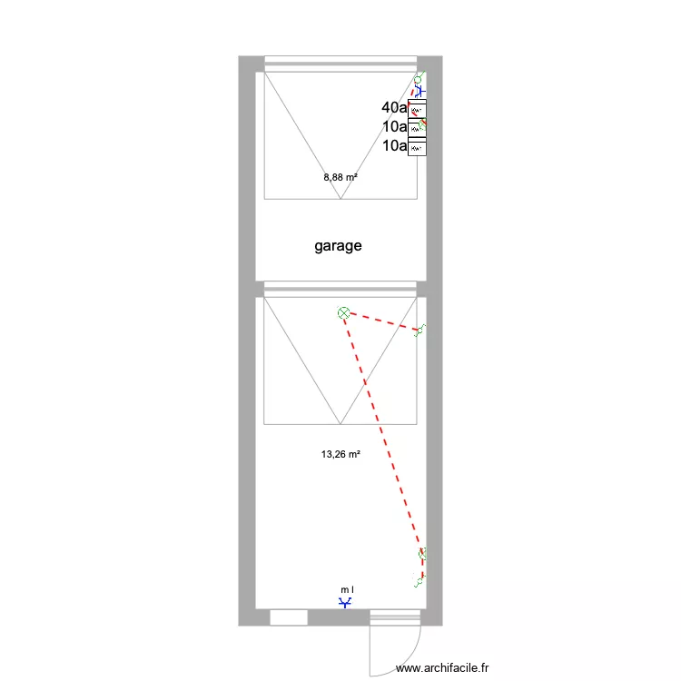 hennuy&egrave;re garage. Plan de 